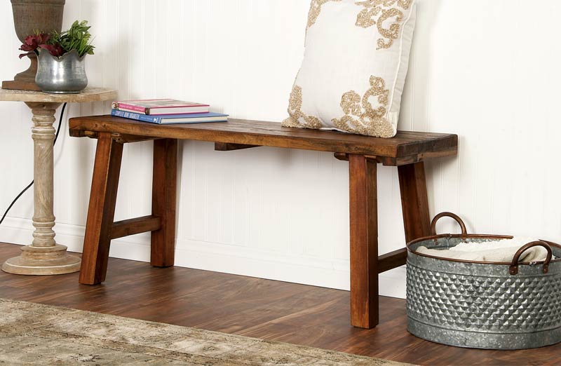 Mahogany Wood Bench