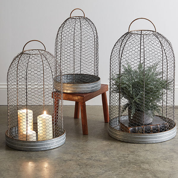 Wire Mesh Cloches, Set of Three