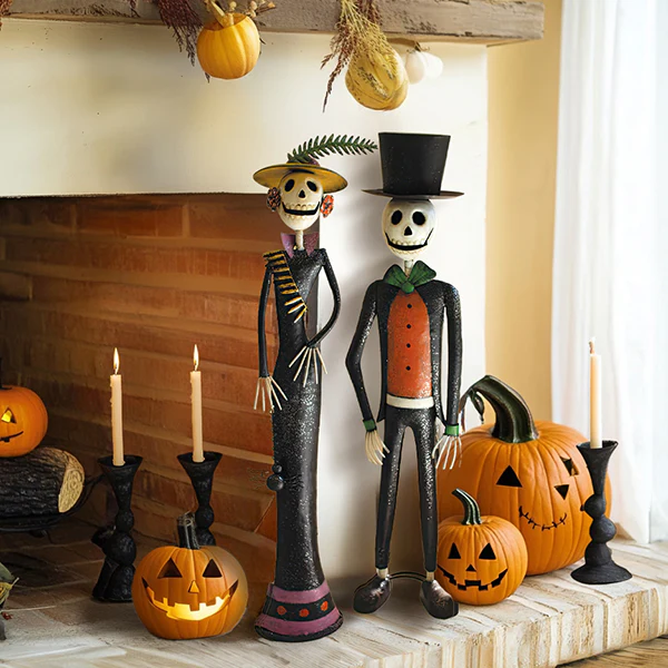 34 Inch Day of the Dead Halloween Couple, Set of 2