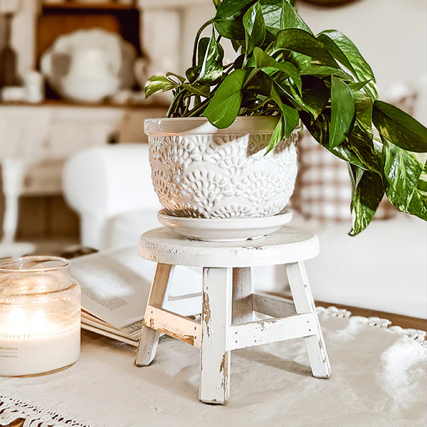 Cottage Core Inspired Wooden Planter Stand